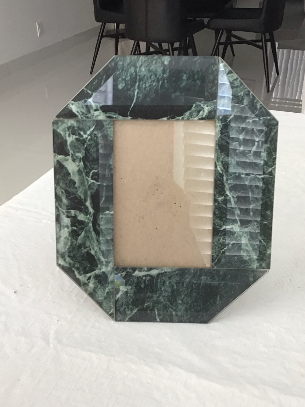 Green look like marble Octagonal Photo Frame -#259